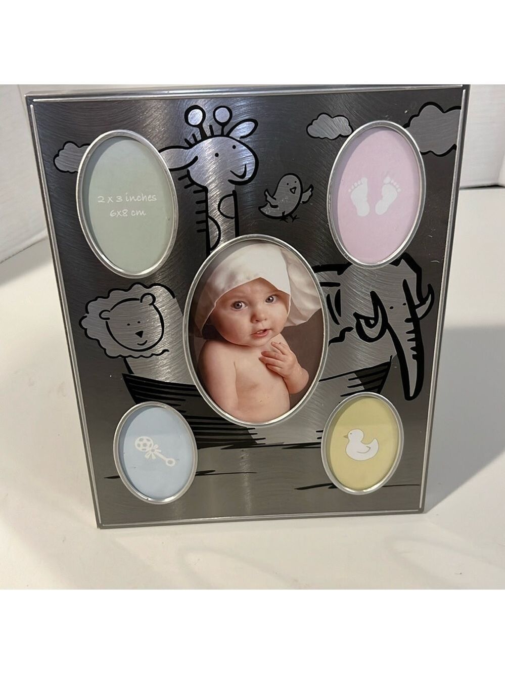 Baby Collage Frame Silver Noahs Arc